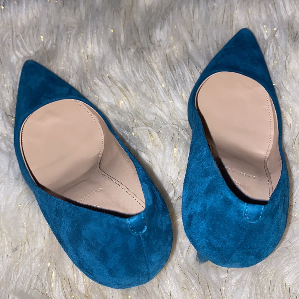 J CREW Gorgeous Everly Teal Suede Pumps - Picture 5 of 8